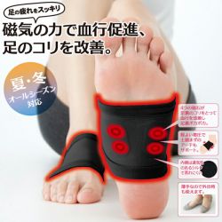 《納期要確認》シルク混 磁気メディカルサポーター 足裏用 こりとるん(2枚入・1足組)BK黒