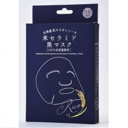 IQSイクス 米セラミド 黒マスク <北海道産米> 6枚入
