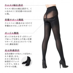 Befitビーフィット　ハイサポートタイスト140デニール 骨盤プラス ＜ブラック：L＞