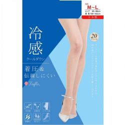 M&M SOCKS 冷感ゾッキストッキング ヌードベージュ(M~L)