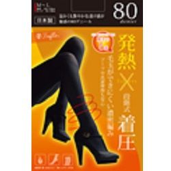 M&M SOCKS 80デニール 発熱・段階式着圧タイツ M~Lサイズ