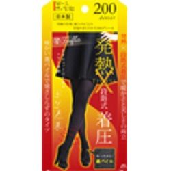 M&M SOCKS 200デニール 発熱・段階式着圧タイツ M~Lサイズ