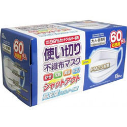 使い切り不織布マスク　普通サイズ60枚入