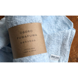 おぼろふわふわ柔らかそーね（パステルカラー）／バスタオル　パステルブルー