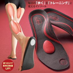 楽歩人?ソールPROブラック×レッド2L(25.5-26.5cm)