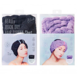 BEAULy クイックドライヘアターバン short Black