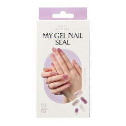 マイジェルネイルシール02グリッターピンク