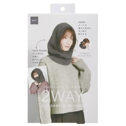 (8)2wayフード＆ネックウォーマー グレー