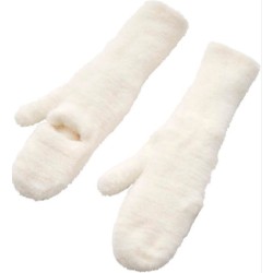 ファーもこアームミトン アイボリー