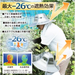 メイダイ　い草香る遮熱アルミ帽子のサムネイル画像3