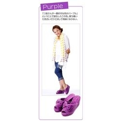 【納期要確認】 スタイルツーアップ健康サンダル（パープル）　M(23.5cm〜24.0cm)